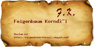 Feigenbaum Kornél névjegykártya